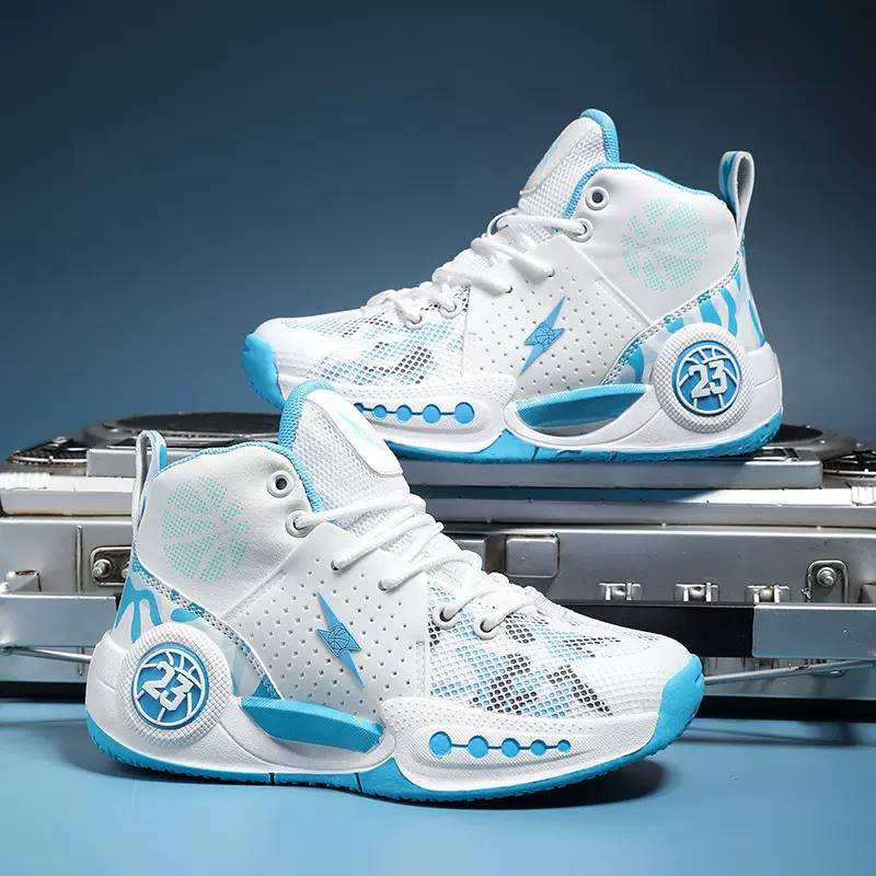 儿童篮球鞋春夏季新款中大童防滑减震耐磨透气高帮青少年学生球鞋