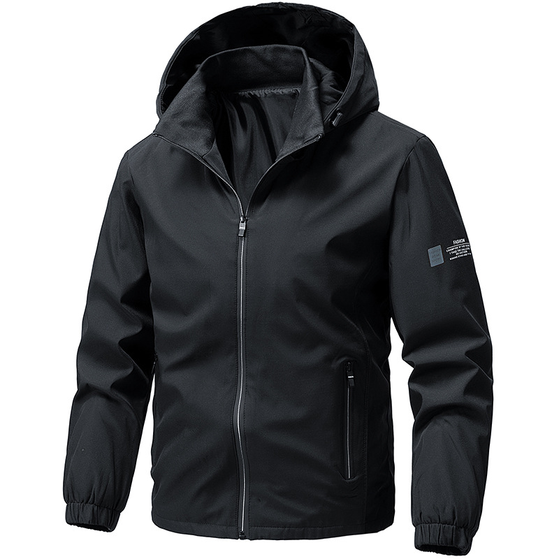 Cross-Border Jacket Men's Jacket Business Casual Spring and Autumn 2025 New Style Detachable Hood Slim Hooded Spring Style