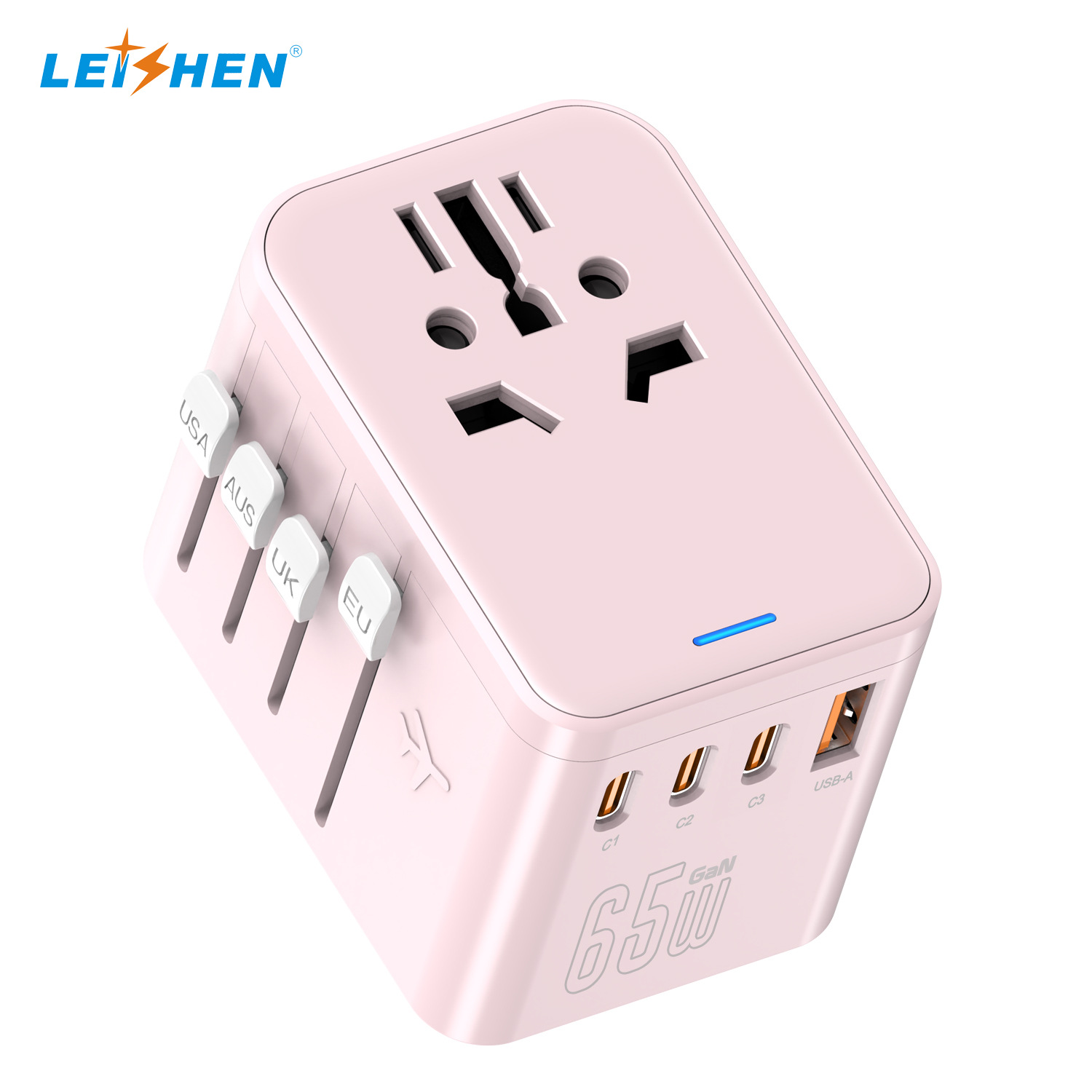 跨境电商多功能转换插头多国通用插座TYPE-C快充旅行转换插头插座