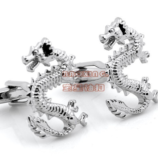 in stock Dragon Button Cufflinks Men's French Shirt Clothing Button cufflinks Copper Dress