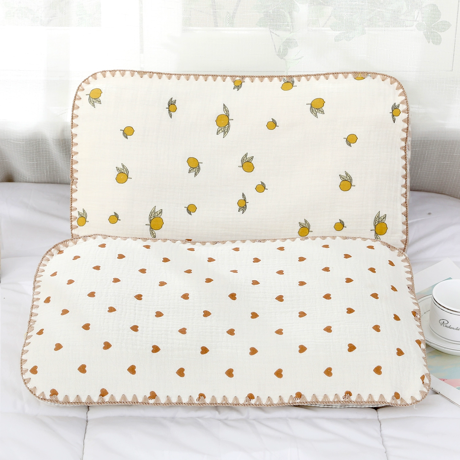 Cotton gauze breathable pillow for kindergarten for students