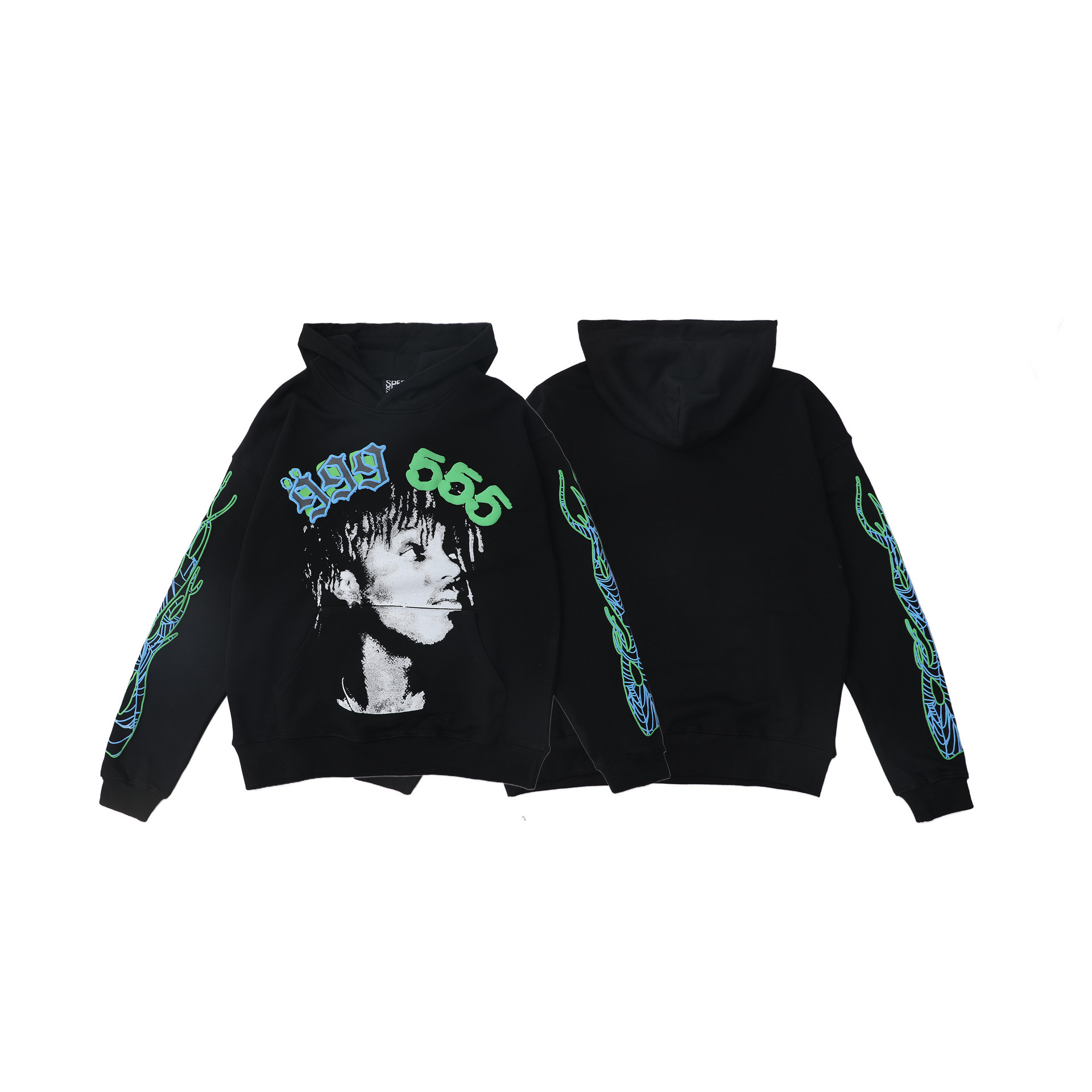 Sp5der Juice WRLD Hoodie 999 555 Black