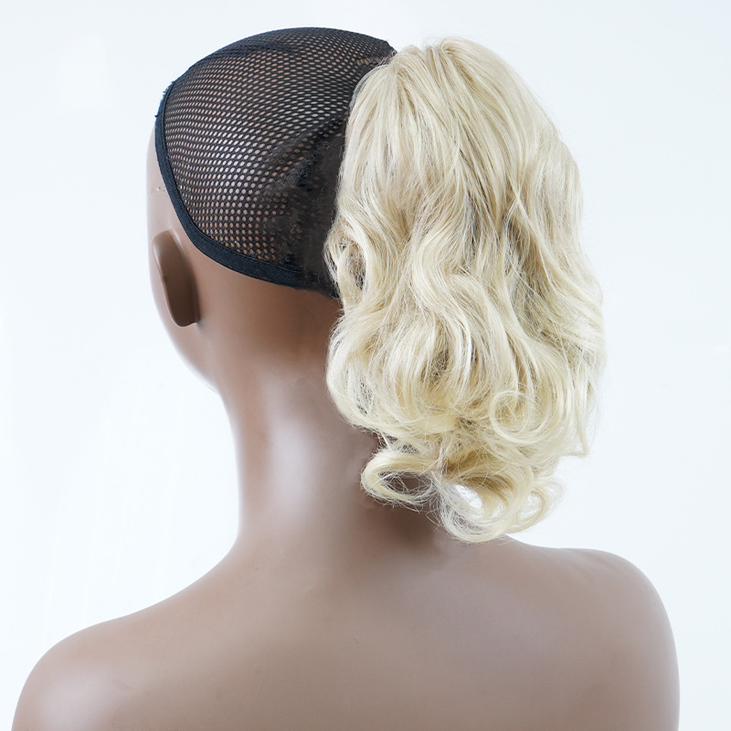 Comercio exterior transfronterizo Amazon peluca Cola de Caballo nuevo rizado alta temperatura de seda pinza modelado Cola de Caballo tocado