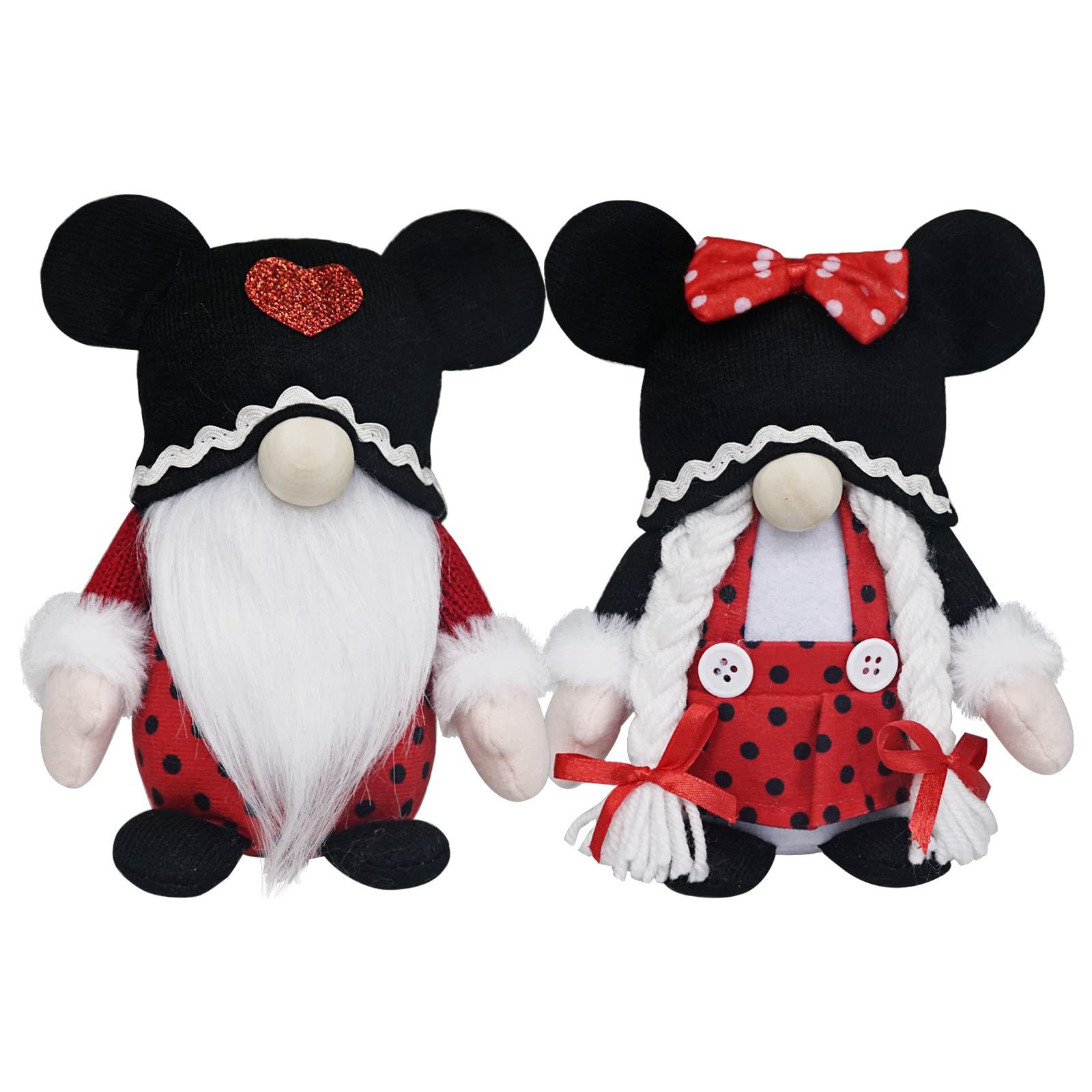 Nueva frontera Día de San Valentín Mickey muñeca sin rostro pareja Rudolf muñeca de peluche Decoración