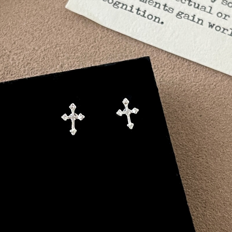 Super Mini Cross-Shaped Earrings, Small and Versatile, Sweet and Cool Style, Ear Bone Studs, Earlobe Studs, Versatile Design Earrings for Women Super Mini Cross-Shaped Earrings, Small and Versatile, Sweet and Cool Style, Ear Bone Studs, Earlobe Studs, Versatile Design Earrings for Women