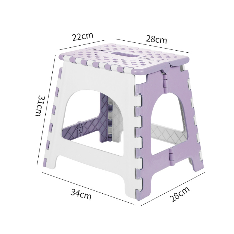 Taburete de plástico plegable portátil hogar viaje al aire libre portátil de ahorro de espacio engrosada durable niños adultos silla