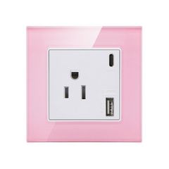 美式美仟86型泰式USB+type-c充電插座台灣泰式多功能日本面板