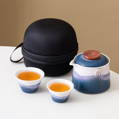 ポータブル旅行茶道具セット手掴みティーポット茶コップ一人専用簡易キャンプファーストカップ