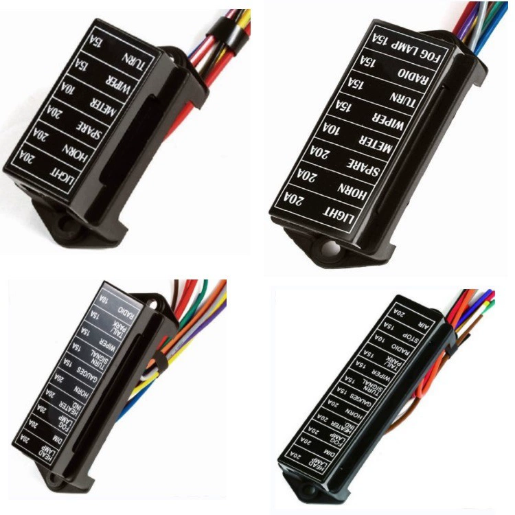 Трансграничная Горячая продажа автомобилей, жилых автофургонов, яхт, 4-полосная, 6-полосная, 8-полосная, 10-полосная, 12-полосная вставка многоканального жгута проводов, блок предохранителей
