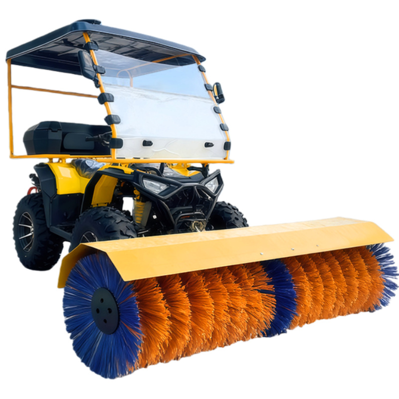 Combustible de cuatro ruedas barredora de nieve carro de playa modificado barredora de nieve multifuncional barredora de nieve sanitario municipal máquina de remoción de nieve