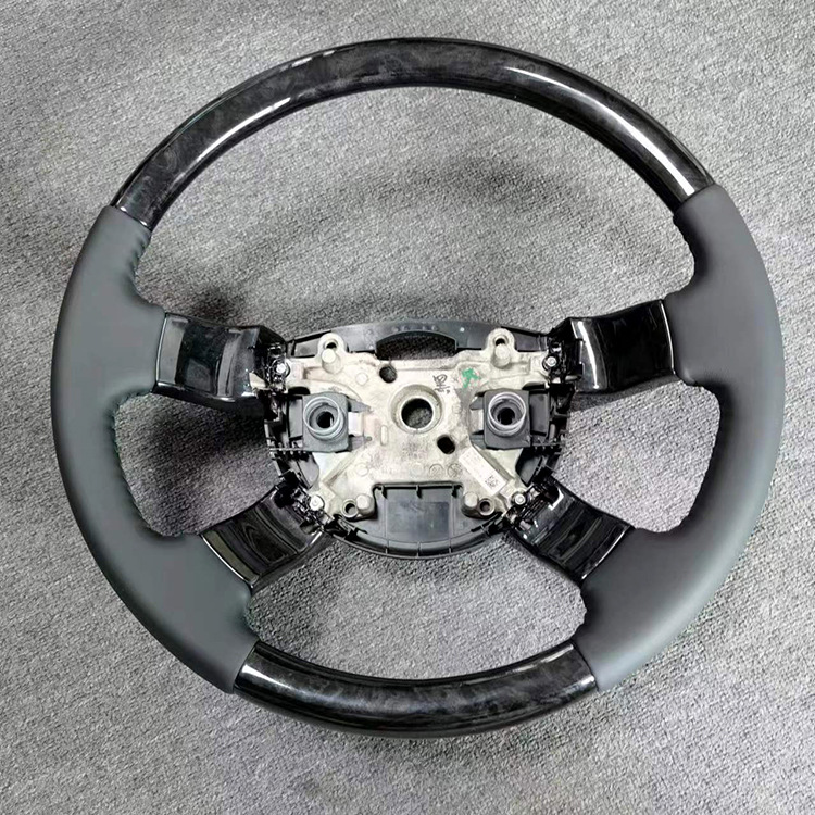 Suitable for Land Rover Range Rover Peach Wood Steering Wheel Discovery 4 Freelander 23 Carbon Fiber Heated Leather Steering Wheel Modification Off-Road