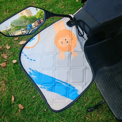 gloves, summer sunshade waterproof handle | Motorcycle Handle Cover - one-size-fits-all-cartoon-gray-large-mouth-waterproof-fabricbreathableretractable