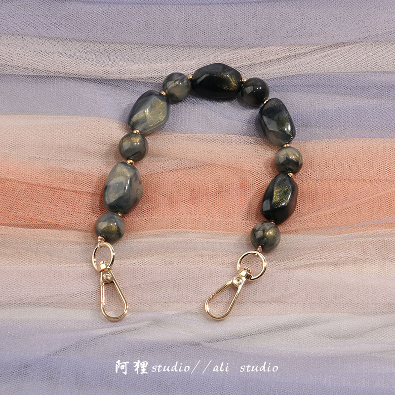 Preserved egg black with buckle total length 33cm