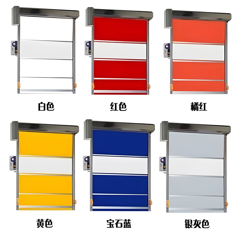 Factory PVC cold storage soft curtain fast door perspective model dust purification workshop electric lifting door fast rolling door