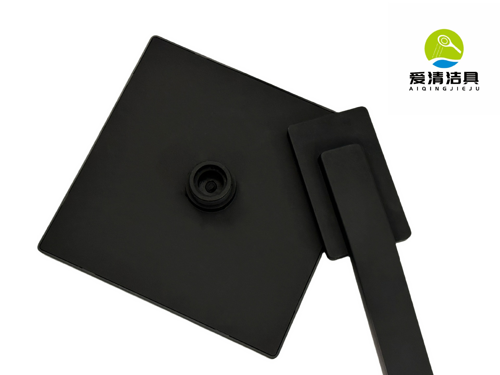 Classic Home bathroom and toilet pressurized square black background white dot Shower head Set (Unpainted) Item Picture