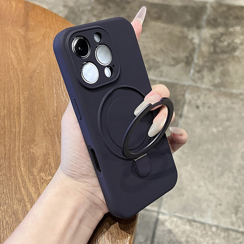 适用iPhone17Promax手机壳液态硅胶一体磁吸支架苹果15防摔保护套|undefined