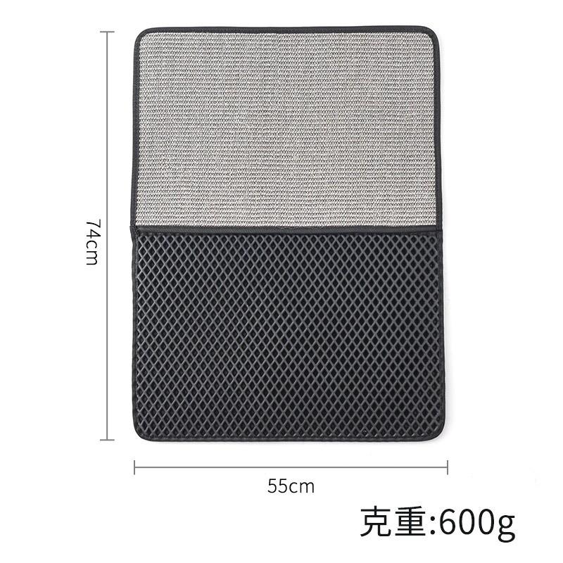 Transfronteriza nueva estera para mascotas estera de arena para gatos estera de doble uso para gatos garra de molienda estera de Sisal plegable de doble capa a prueba de arena suministros para gatos