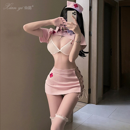 Xianyi sexy lingerie three-point nurse uniform temptation no need to take off hip skirt transparent passion clothes 491