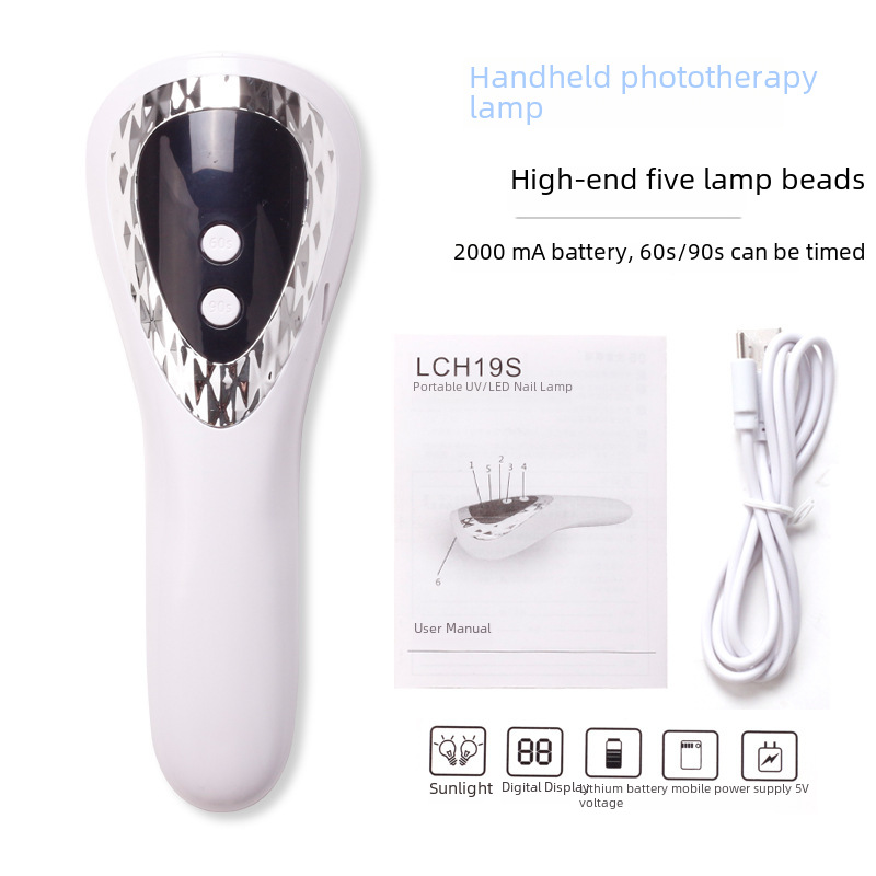 Japanese handheld therapy lamp for manicure