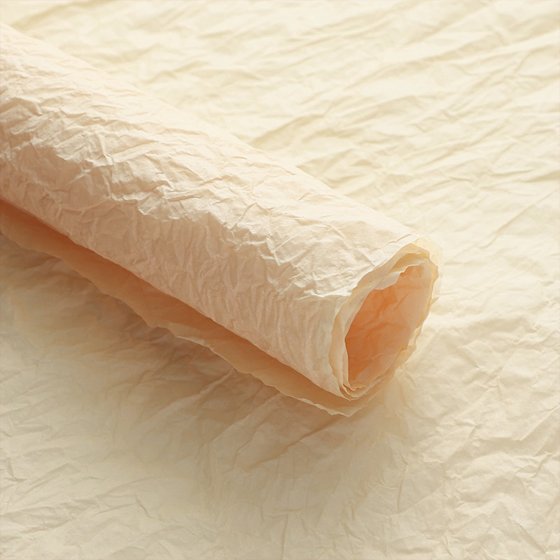 Papel plisado xuenai al por mayor tienda de flores ramo de embalaje de flores forro de papel hecho a mano ramo de papel nativo embalaje mano amasando papel