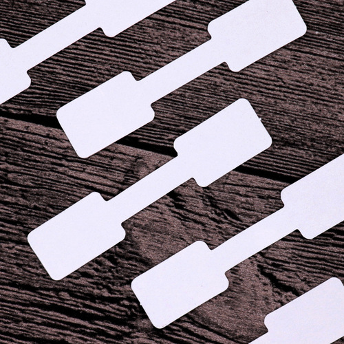 Factory direct sale white self-adhesive square head jewelry tags bracelets necklaces rings badges hang tags self-adhesive