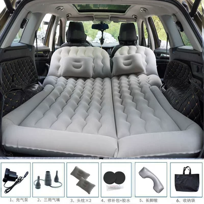 Vehicle-mounted inflatable bed, Car Trunk Air Mattress In-Car - suv175-trunk-rear-long-pier-gray-headrest-electric-pump