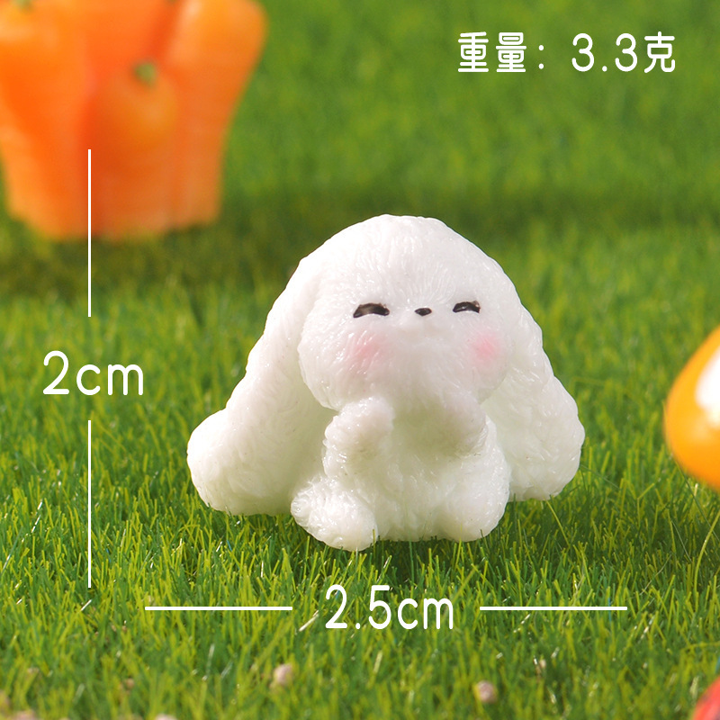 新しいマイクロ風景シミュレーションかわいい走っているウサギ diy 手作りかわいい装飾品ガーデニング造園樹脂アクセサリー|undefined