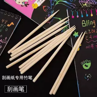 儿童刮画笔竹制刮画棒5mm*12cm环保竹签笔批发