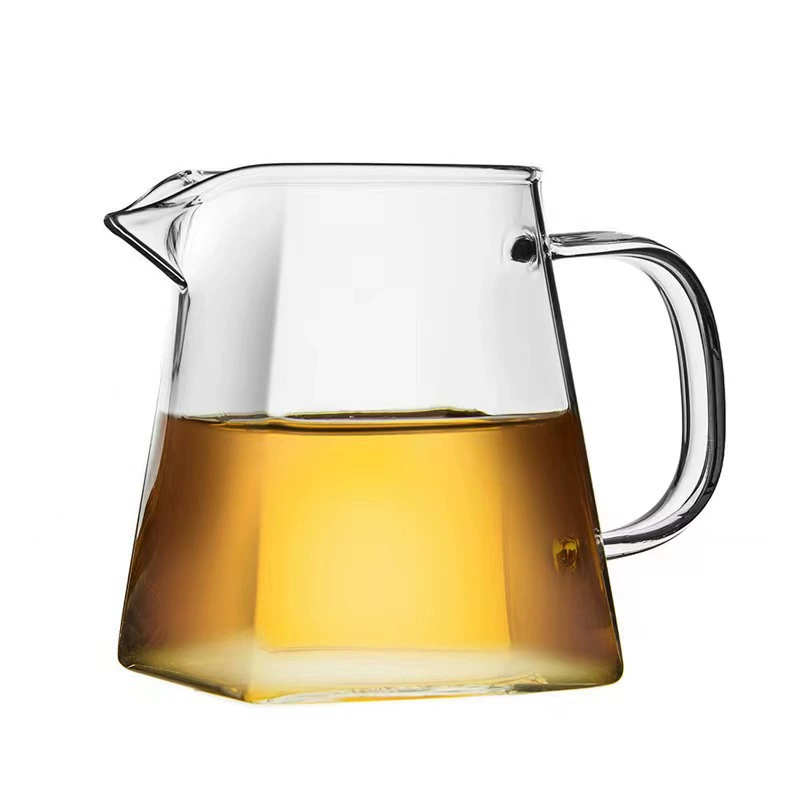 Glass transparent creative square tea set with accessories, tea cup, (Physicals)
