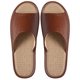Linen Slippers Men's Indoor Home Floor Anti-slip Leather Slippers with Beef Bottom Cowhide Four Seasons Breathable Non-stinky Feet