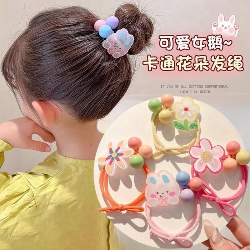 Cauda de caballo alta no colapsar cabello para niñas alta elasticidad no lesiones anillo de cabello dulce lindo cabello atado cabello tocado