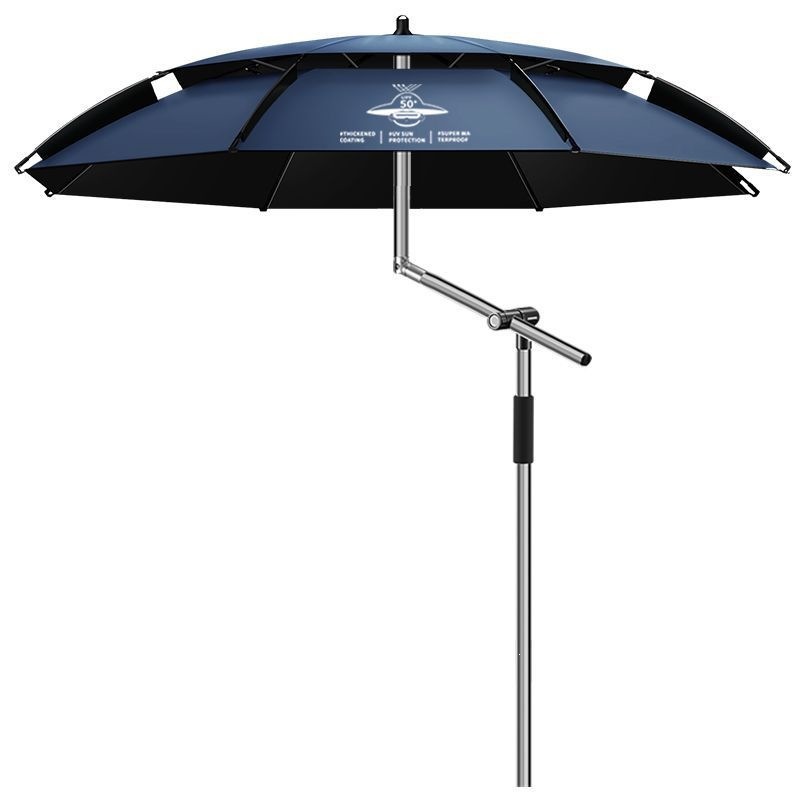 Mechanical arm universal cane umbrella for fishing, rainproof fishing sunshade umbrella, sun protection, large size with buckle frame
