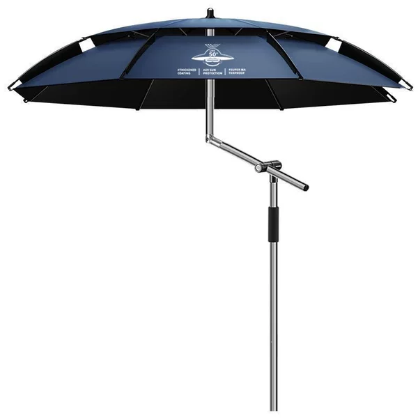 Mechanical arm universal cane umbrella for fishing, rainproof fishing sunshade umbrella, sun protection, large size with buckle frame