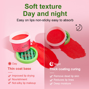 Cross-Border Popular Lip Mask Scrub Set Hydrating and Moisturizing to Reduce Lip Lines Watermelon Lipstick to Remove Dead Skin on Lips and Moisturize