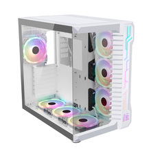 海景房机箱罗宾3面板RGB灯带全景玻璃ATX游戏机箱支持10个ARGB风