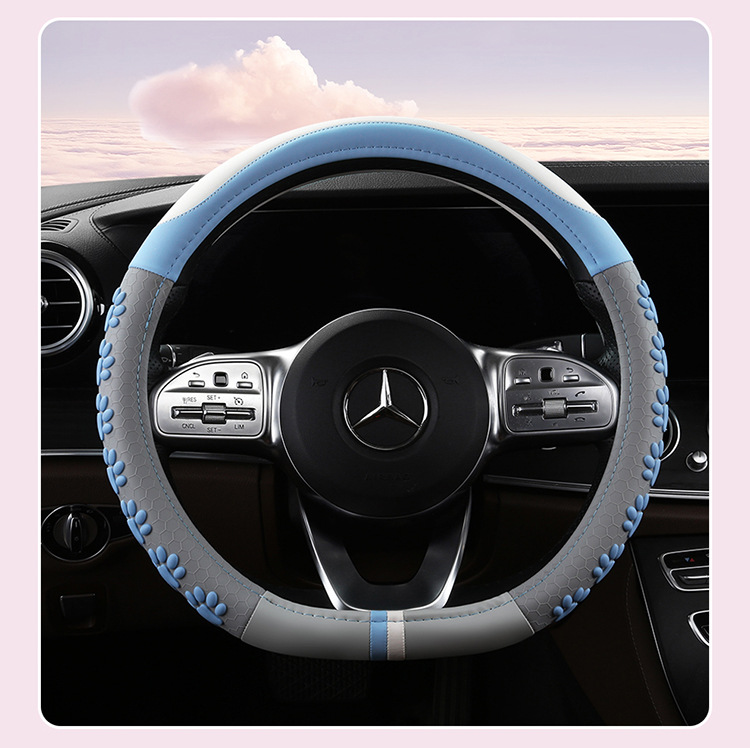 2022 new cartoon 3D adorable claw steering wheel cover non-slip wear-resistant men's and women's four seasons general round d 36-38