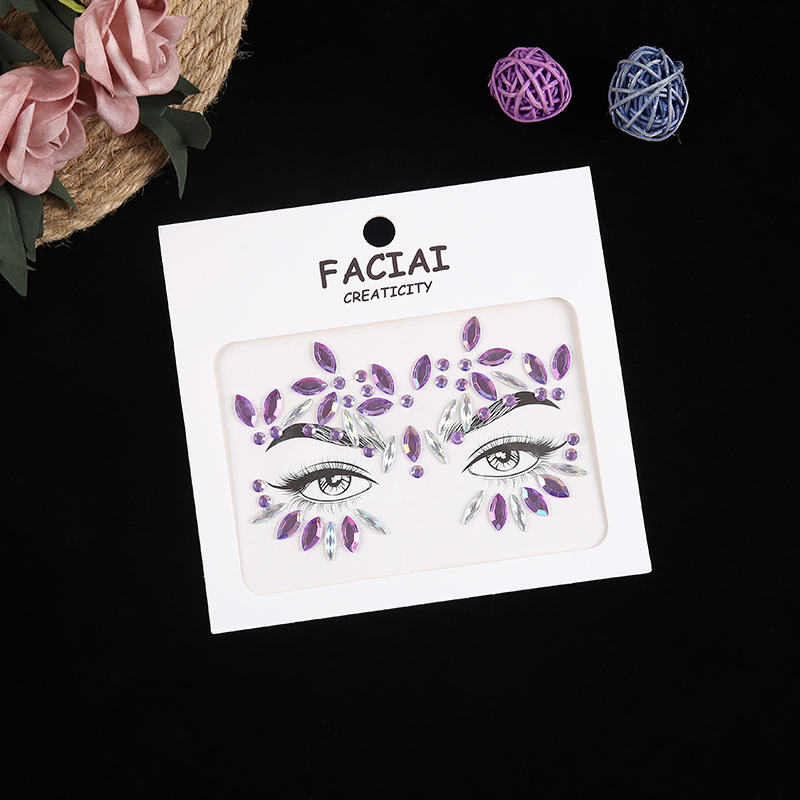 18g Weight 1 Set Quantity Masquerade, Party, Stage Occasion Acrylic Material Geometric Pattern Handmade Craft Geometric Arylic Tattoos & Body Art 1 Set 7