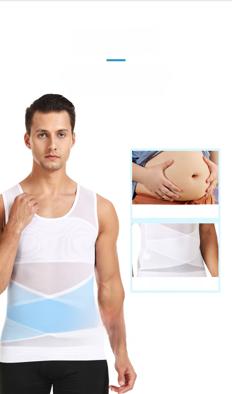 Cross-border Explosions Mesh Shaper Men's Abdominal Shaped Vest Beer Belly Killer Tunic Shaped Clothes