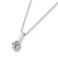 Yunding Jewellery S925 Серебряный Мосанг бриллиантовое ожерелье D-цвета VVS1 классический шестикоготный женский дизайн капли воды цепочка ключицы