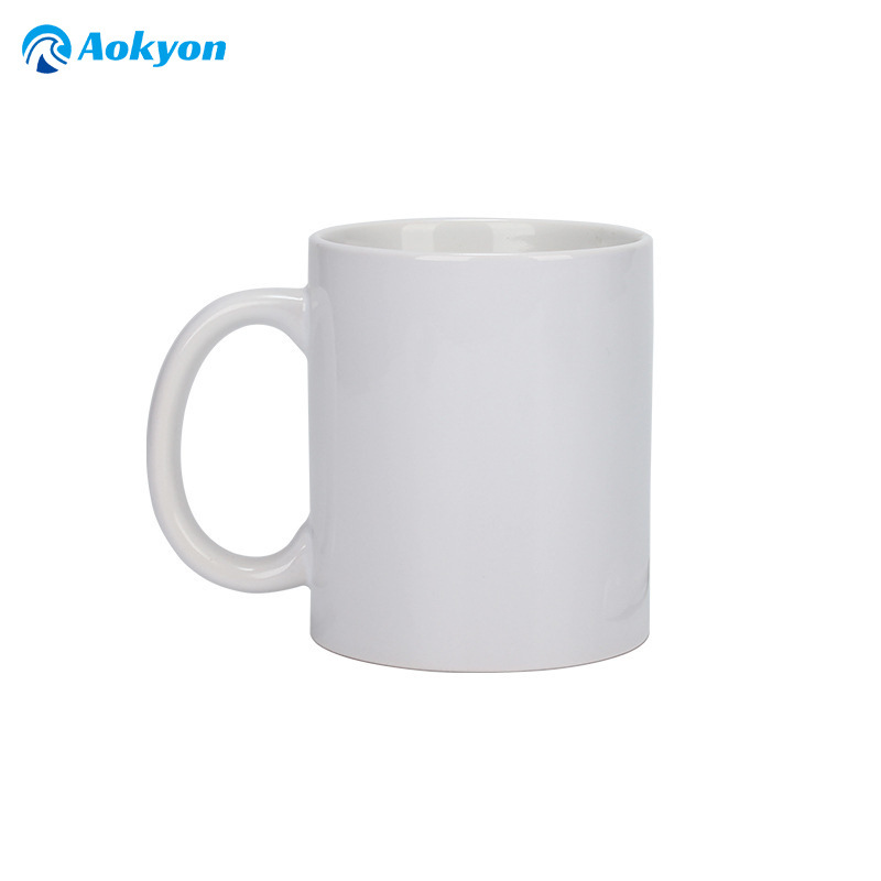 Taza blanca de transferencia térmica 11oz taza recubierta 1 - 2 tazas de cerámica sublimación creativa DIY personalidad regalo taza de agua al por mayor image 6