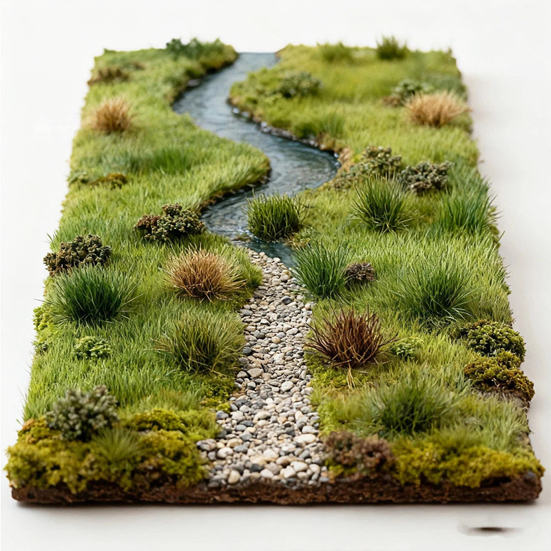 Escenario de modelo de simulación de cuatro estaciones 53 mini placas de arena modelo de camas parque arroza serie de escenas de camas