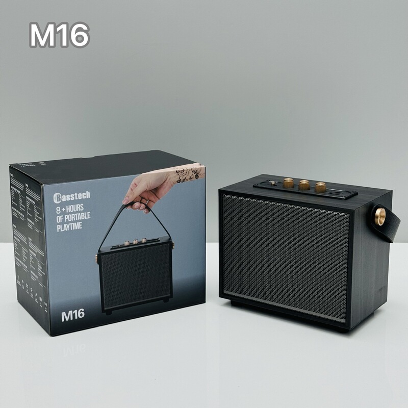 クロスボーダー新 M16 レトロトレンディ Bluetooth スピーカー木製レザー屋外ポータブルサブウーファーポータブル 10 ワット|undefined