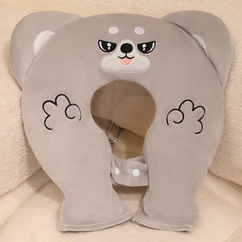 Bolsa de agua caliente de almohada en forma de U de dibujos animados a prueba de explosiones calentamiento compresas calientes protectoras de cuello desmontables y lavables bolsas de agua caliente de inyección de flujo de peluche otoño invierno image 10