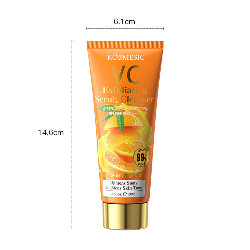 Limpiador Facial Exfoliante de Naranja VC KORMESIC para Cuidado Facial
