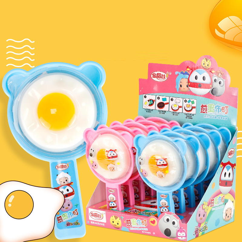 Golden Rice 82g Large Fried Egg Pudding Jelly Boiled Egg + Pop Candy DIY Candy Play Children Snacks Candies