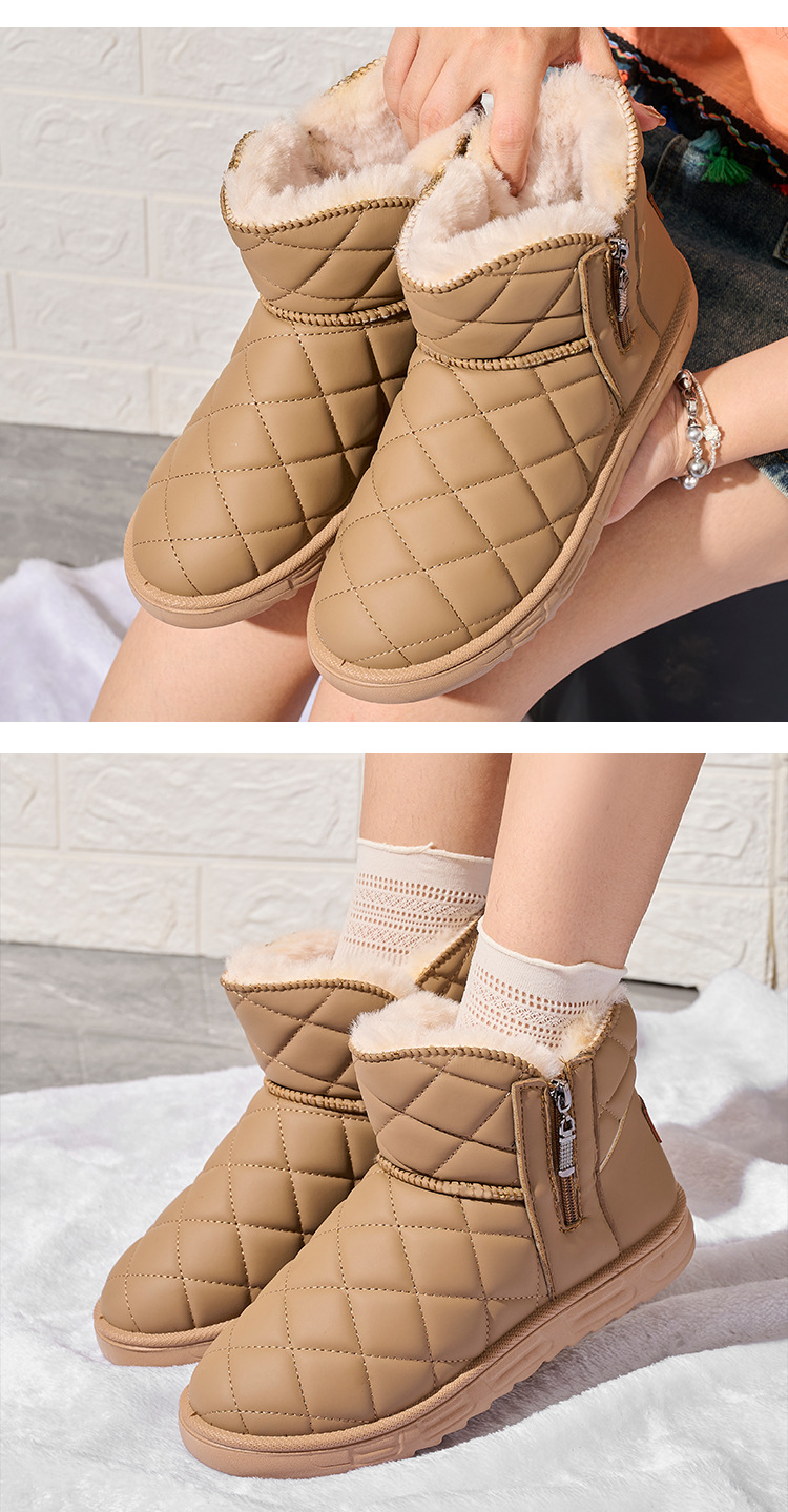 Warm Women's Snow Boots With Plush Lining For Winter Comfort_voghion.com