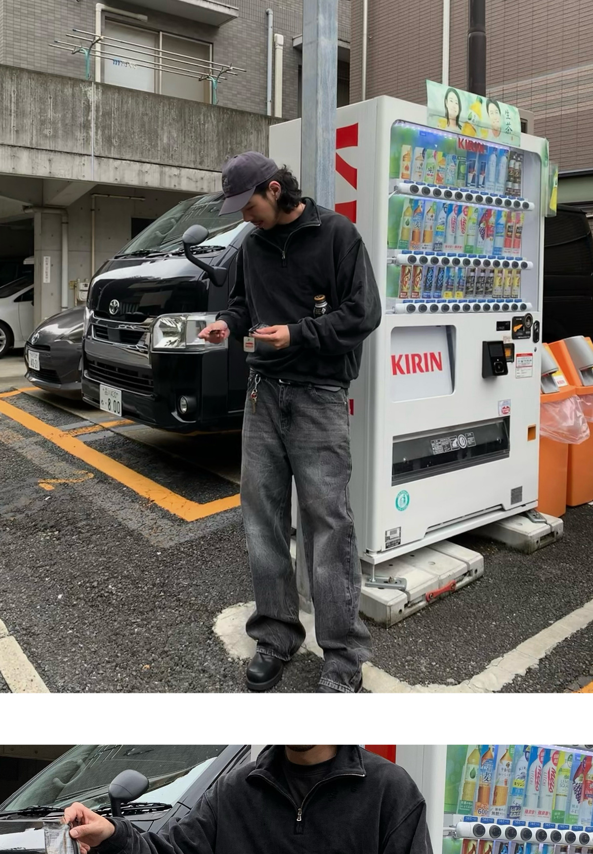 Unisex Vintage Cracked Wash Black Baggy Jeans – Retro Distressed High Street Loose Fit Denim Pants_mkmklike.com