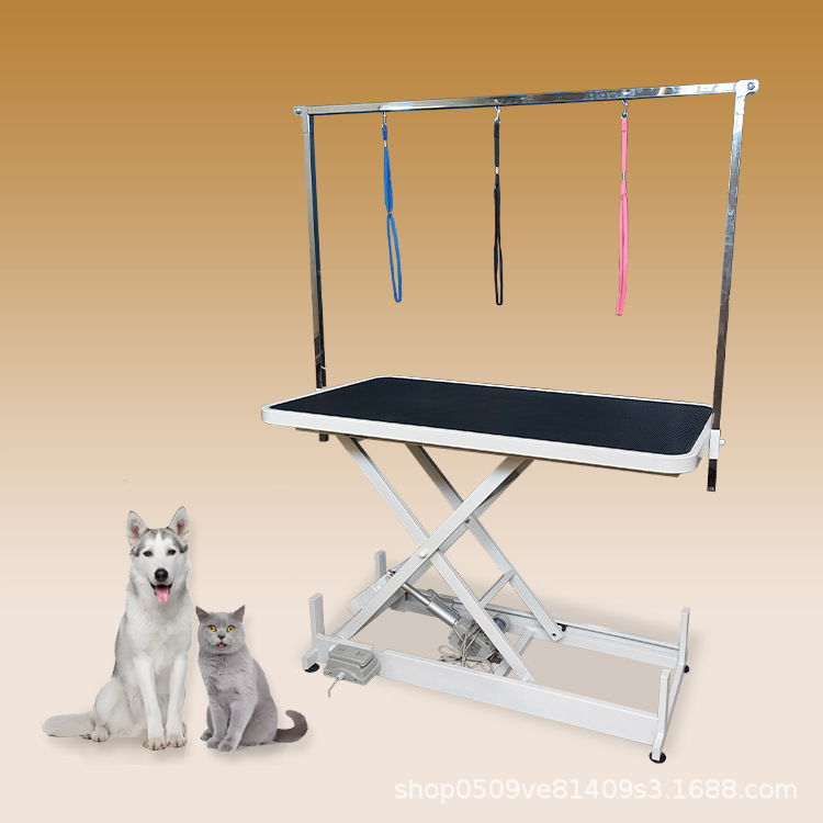Mesa de belleza de elevación eléctrica para mascotas, mesa de belleza de perros grandes, mesa de belleza de corte y soplado de pelo