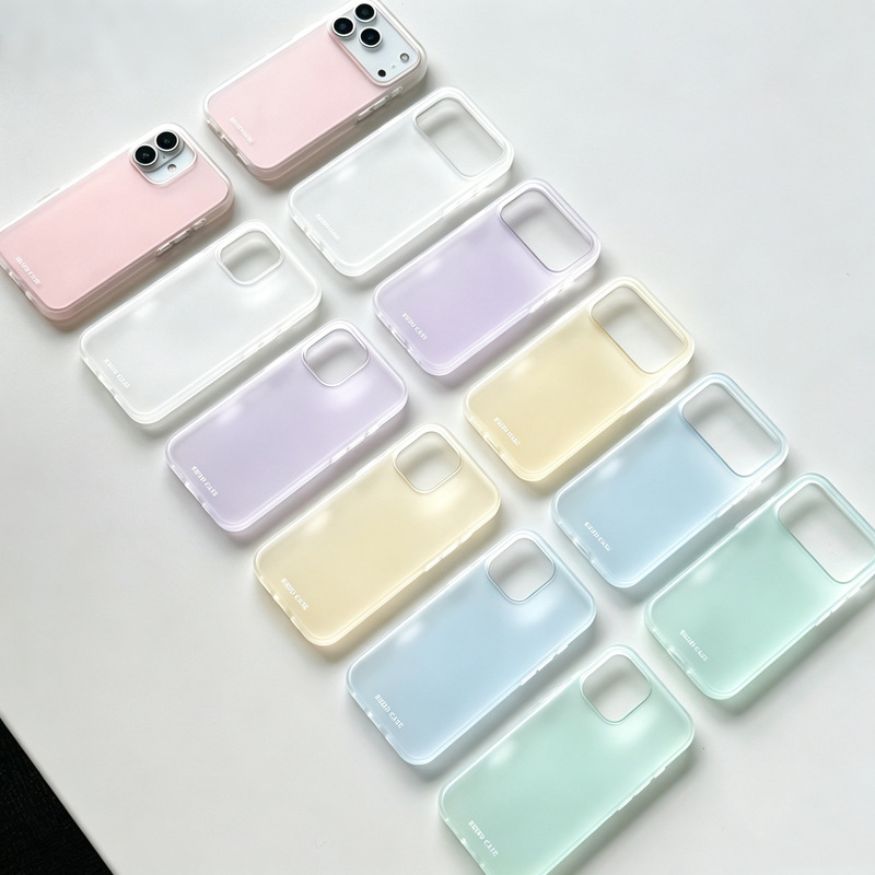 Ins Ice Mist Skin Crystal Candy Color Suitable for Iphone18Promax Mobile Phone Case 17 Apple 16Pro Simple 15 Soft Ins Ice Mist Skin Crystal Candy Color Suitable for Iphone18Promax Mobile Phone Case 17 Apple 16Pro Simple 15 Soft