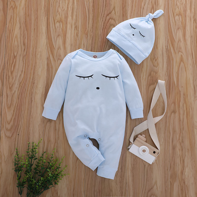 Baby jumpsuit spring and autumn baby lon...